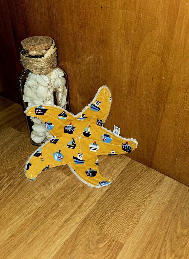 doudou plat étoile de mer 