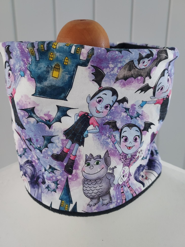 Vampirina Neck Warmer, Snood with Black Fleece,