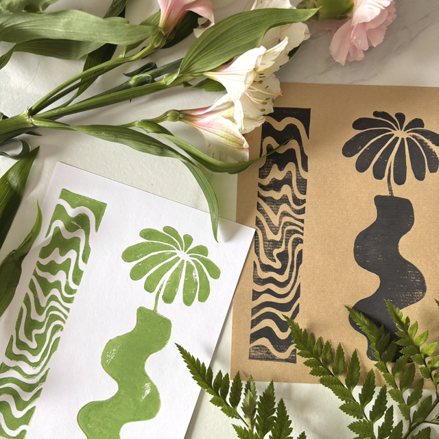 Floral Dream ~ Linogravure A5