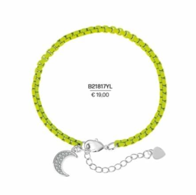 Bracciale acciaio con ciondolo in argento 925