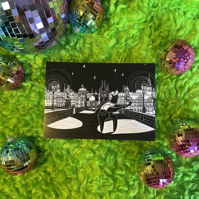 Lamp-lighters on Charles Bridge