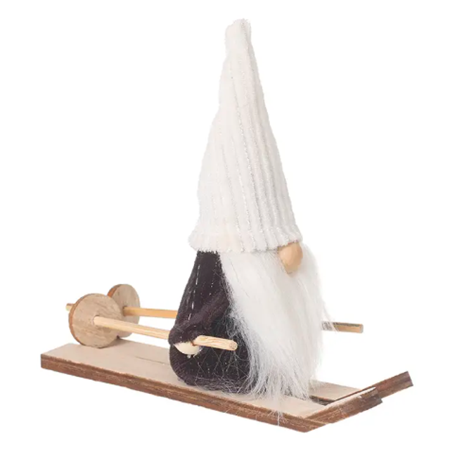 Black &amp; White Skiing Gonk