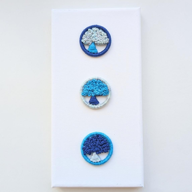 Dorset Button Trees Blue