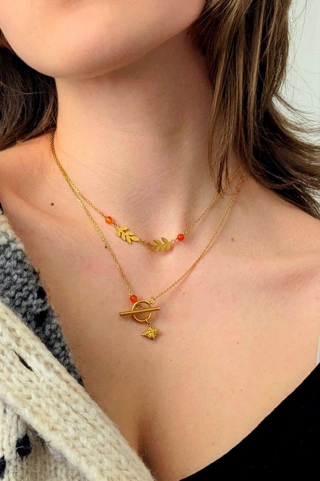 Compo choker Ida et collier Maya - Cornaline