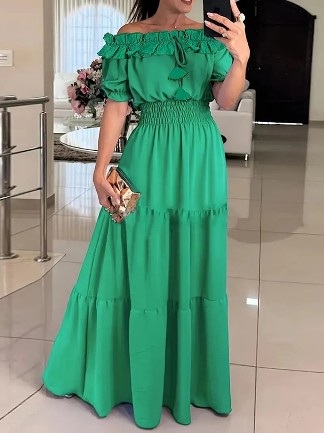 Women's French Elegant Off-the-Shoulder Dress