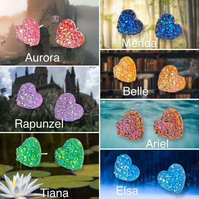 Princess Heart Earrings 