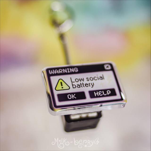 Porte-clé Clicker Low Social Battery