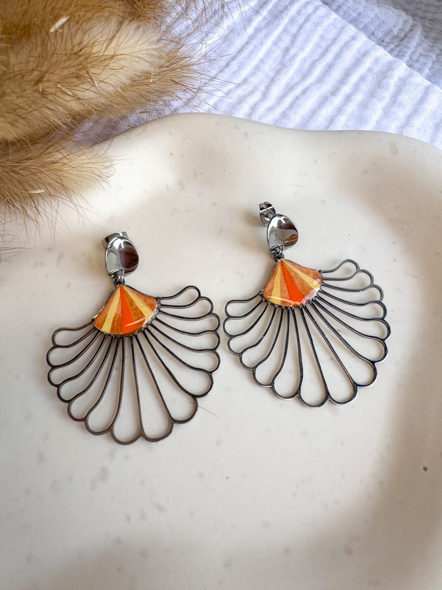 Feuille bohème motif été