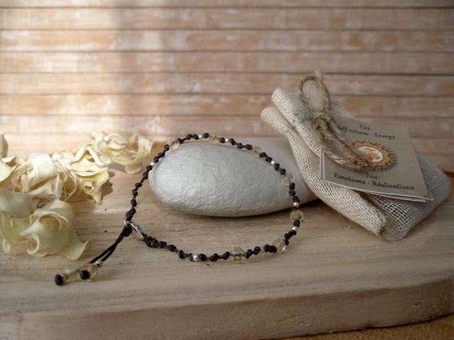 Bracelet chakra du plexus solaire en Citrine