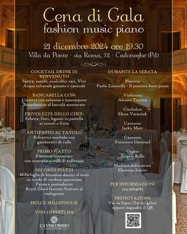 Cena di Gala - Cadoneghe 21 dicembre 2024