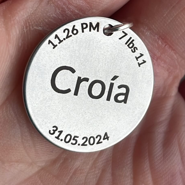 Newborn baby details necklace