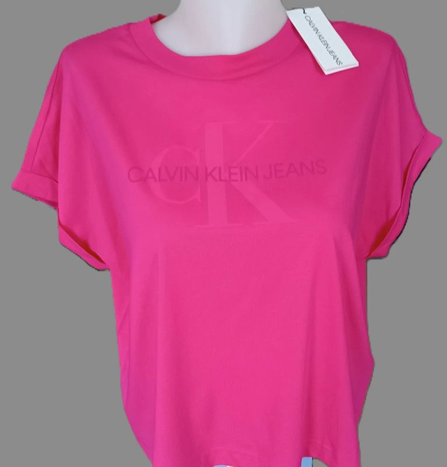 T Shirt Femme Tonal Monogram Rose Fuchsia