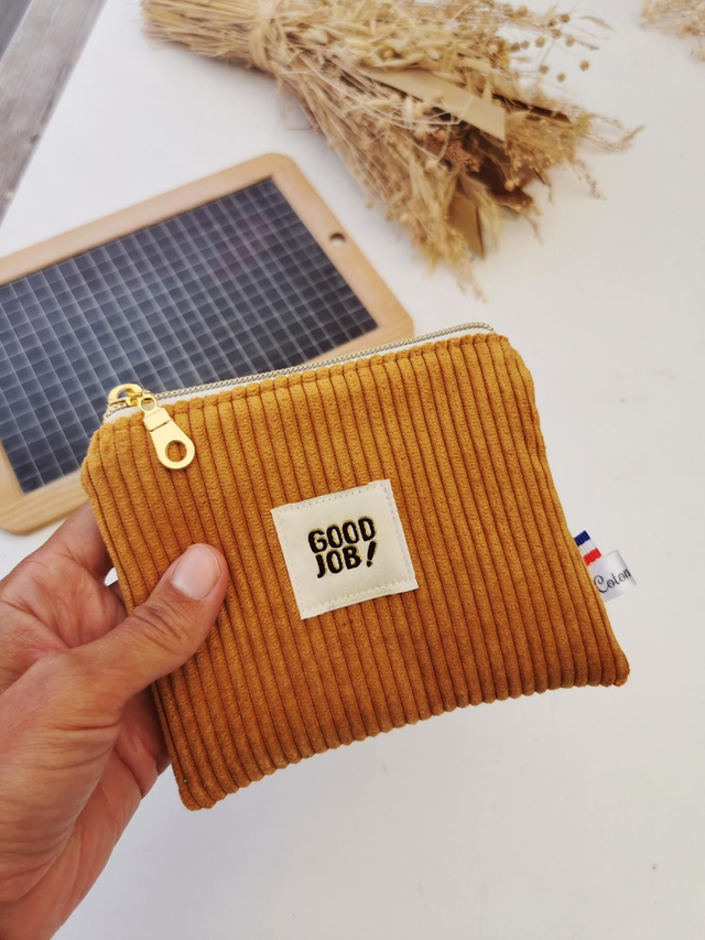 Pochette ROMY "good job" ocre