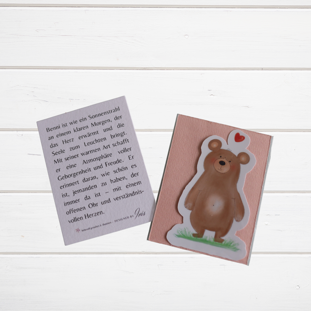 Sticker mit Text: "Bär Benni"