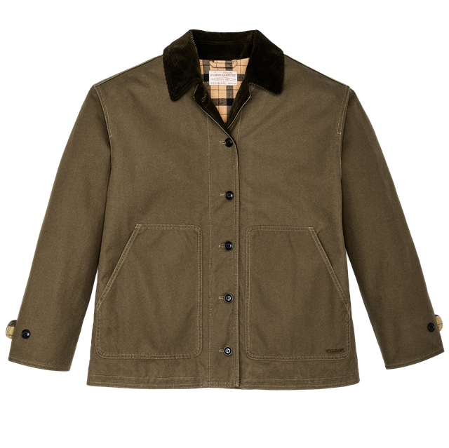 Filson Woman’s Dry Tin Cloth Barn Coat Marsh Olive