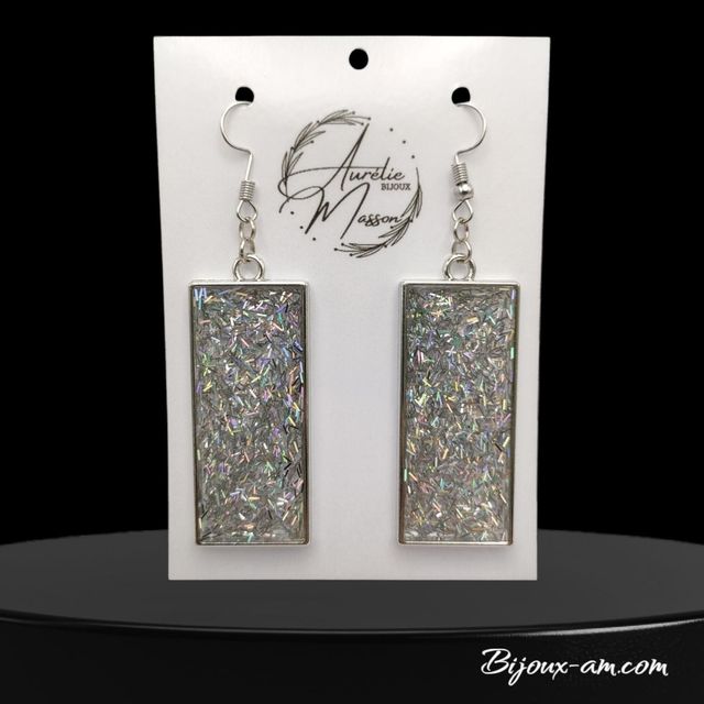 Boucles d'oreilles résine