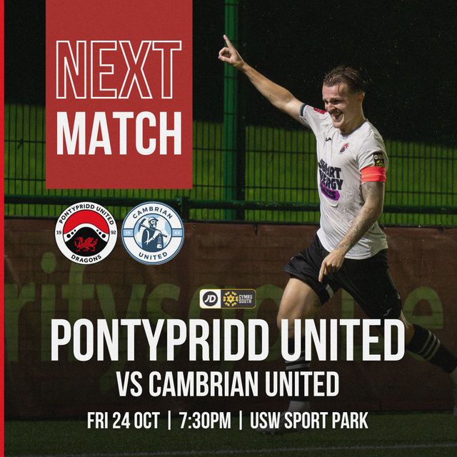 JD CYMRU SOUTH: Pontypridd United vs Cambrian United