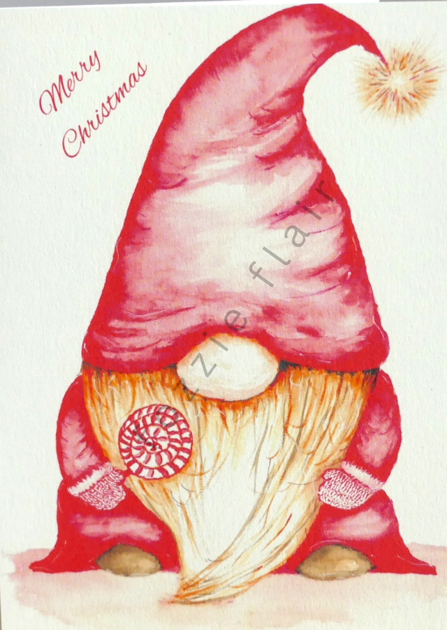 Christmas Gnome Red (Christmas Card)