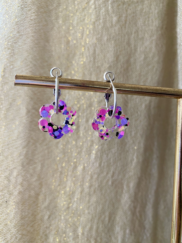 Créoles fleurs - Violetta