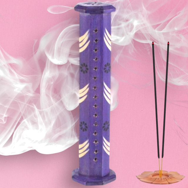 Tour à encens violette