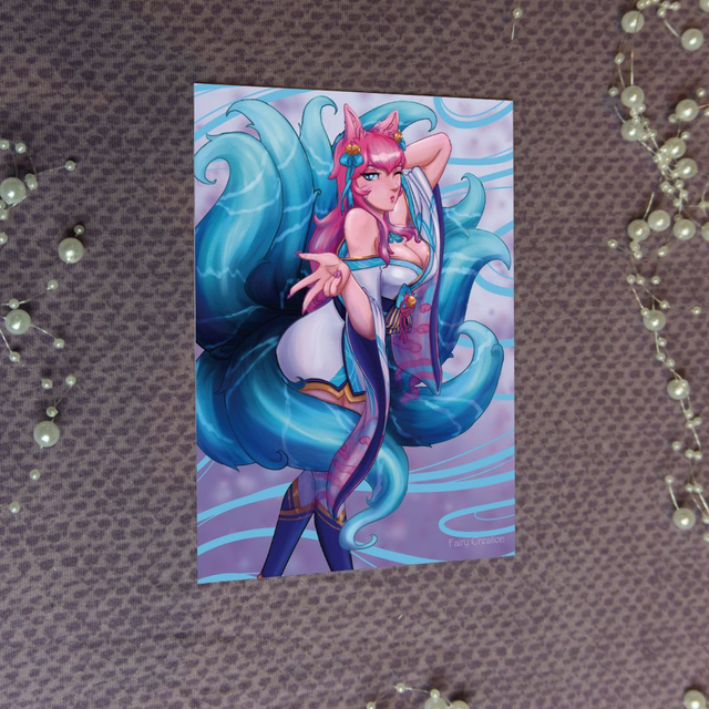 Print Ahri (Postcard, A5, A4)