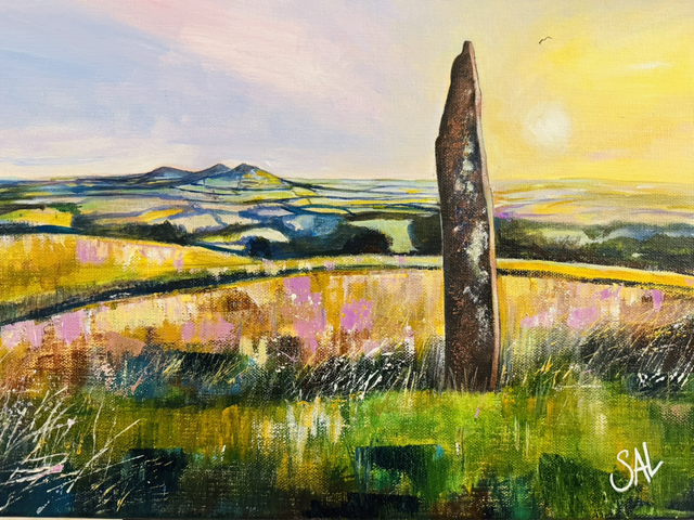 Print- Bemersyde Standing Stone