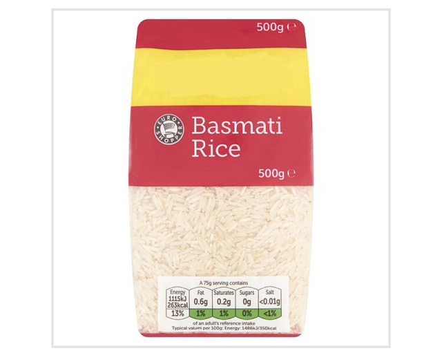 Rice, Euro Shopper Basmati Rice 500g 