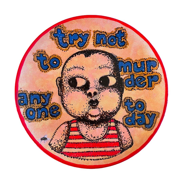 &quot;Try Not To Murder Anyone Today&quot; Blush Upcycled Wall Plate - House of Frisson