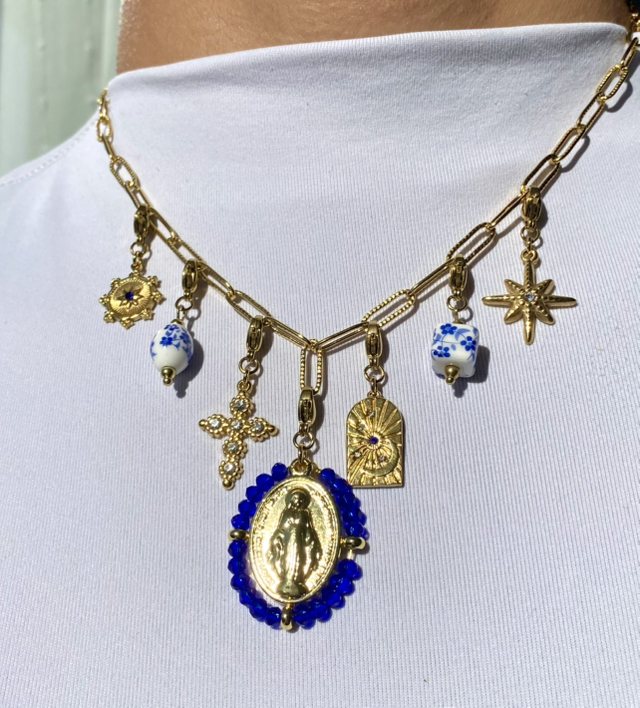 Collier charms Maria marine