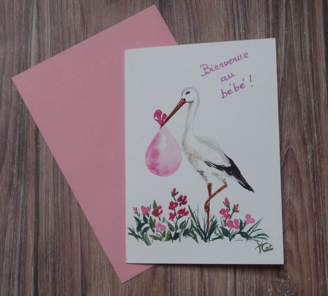 Carte bienvenue au bébé 