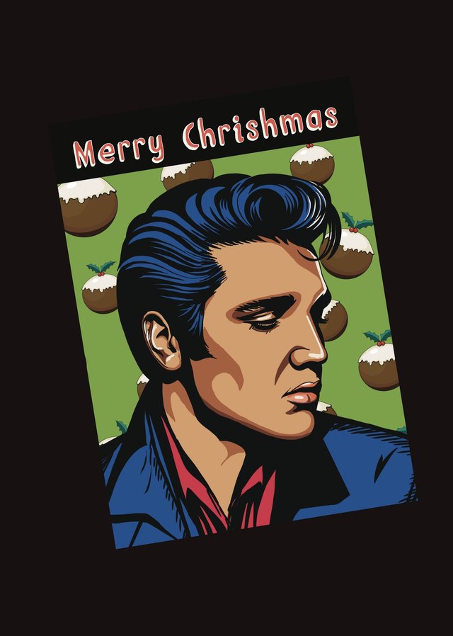 Elvis Presley Merry Chrishmas, Christmas Card (A5)
