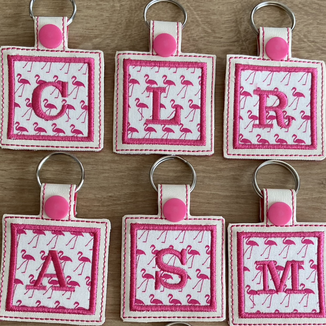 Flamingo Initial Keyring