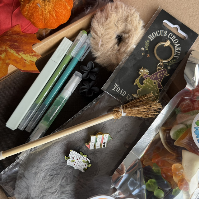 Boo Basket - Green, Natural, Orange & Black