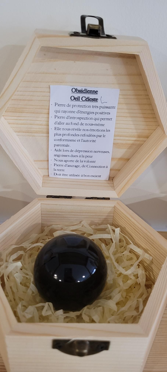 Obsidienne en boîte Sphère 