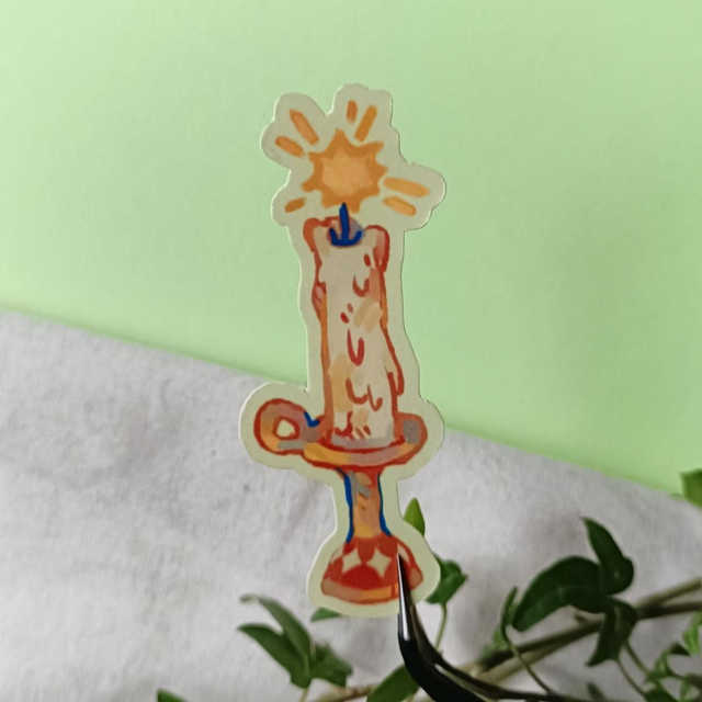 pretty candle - vinyl sticker 