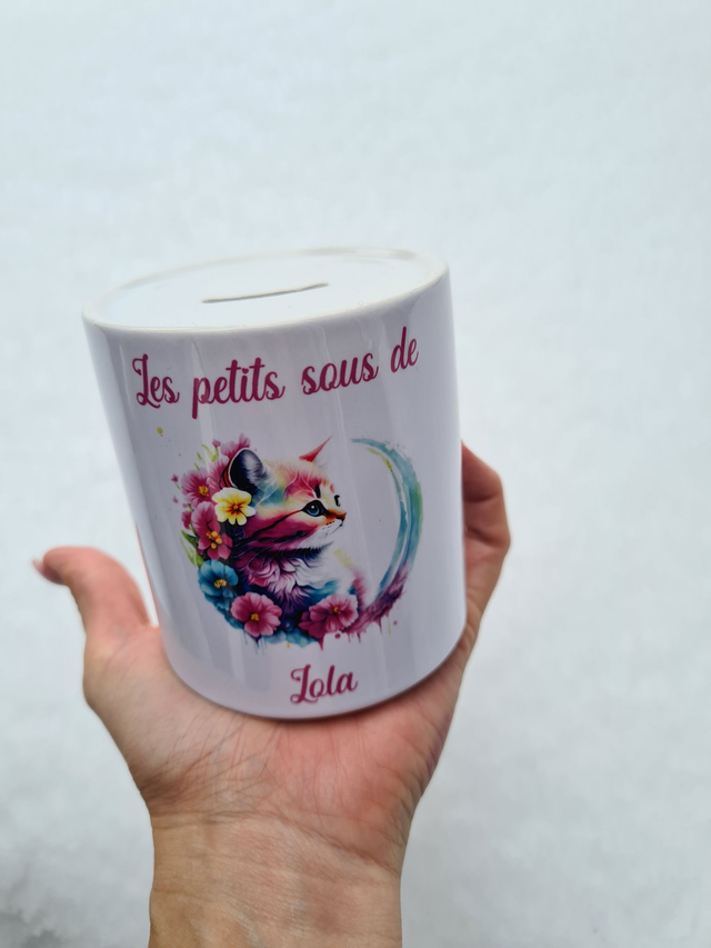 Tirelire en porcelaine personnalisable