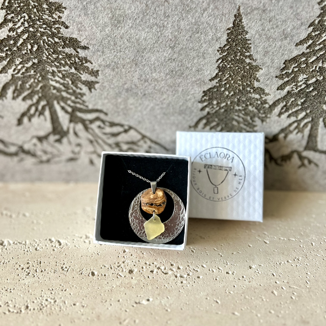 Collier Olivier &amp; Éclat Lunaire