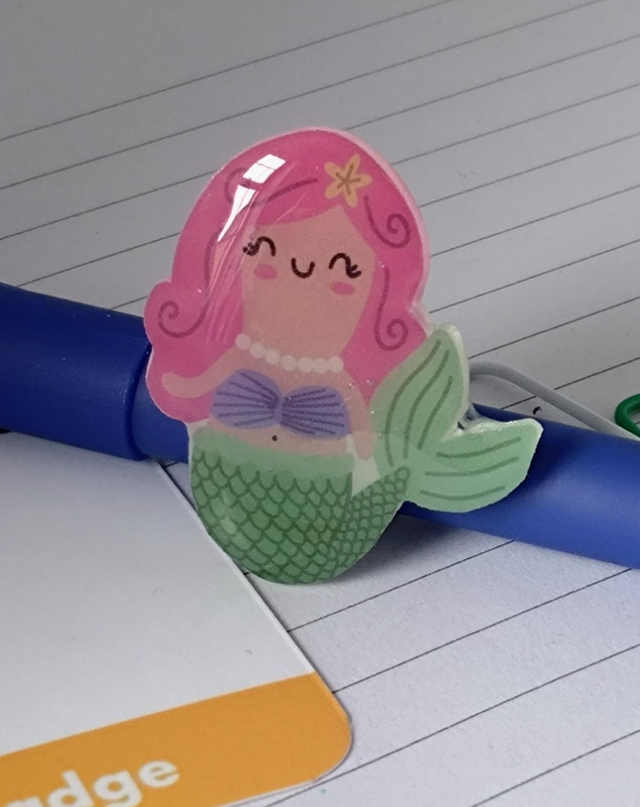 Mermaid pin badge