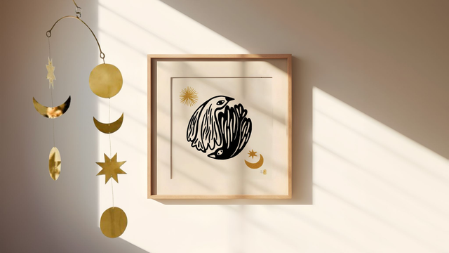 Affiche "Yin&amp;Yang" 15*15 cm