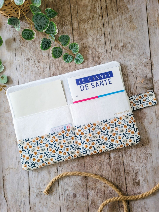 Protège carnet de santé Bleu nuit