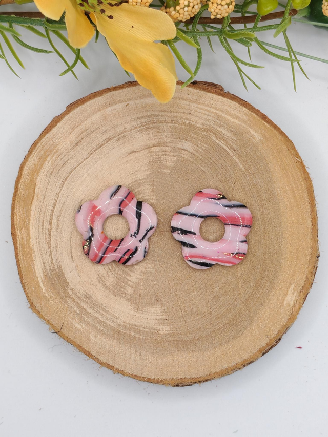 Fleurs Amaya rose zébré 