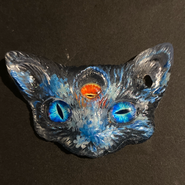 Cat head for keyring #7