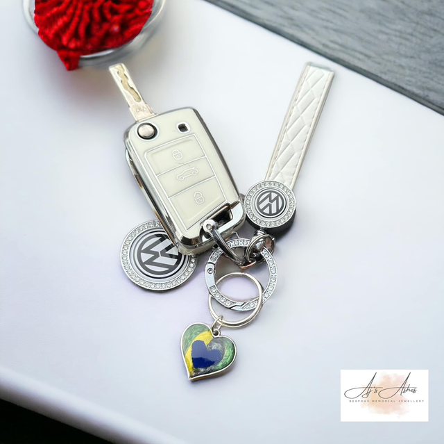 Sterling silver heart keyring