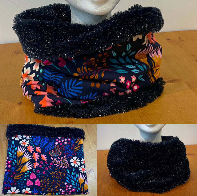 Snood , tour de cou Adulte ou Enfant bliss bleu