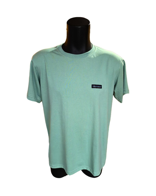 Polera de algodón manga corta verde nilo
