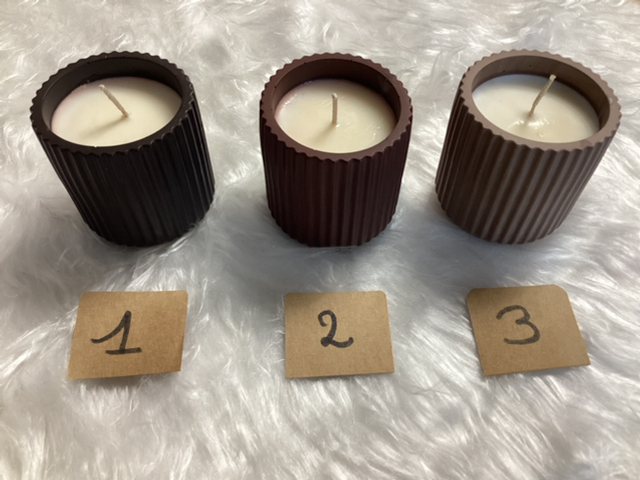 Pot rayé Rocher praliné 