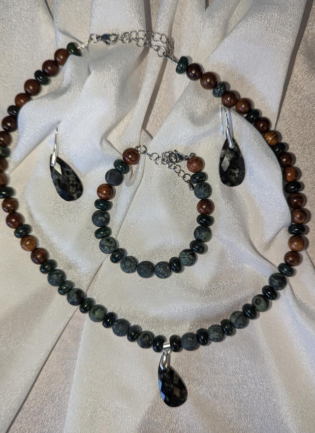 Parure jaspe Kambaba 