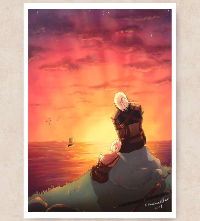The Witcher - Geralt and Ciri Print-P75