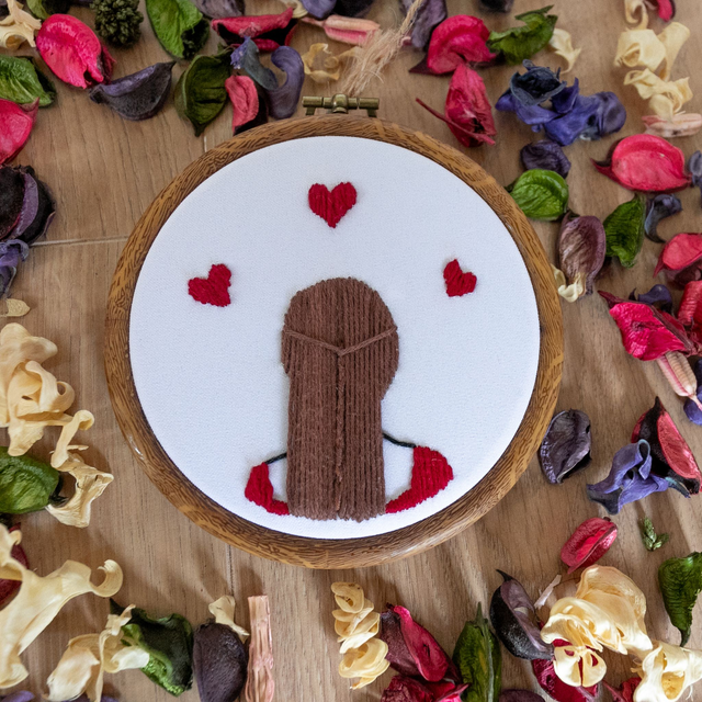 Broderie - La dame de coeur -