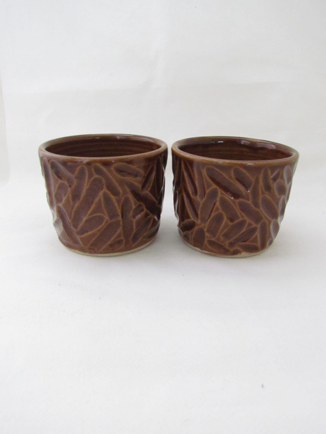 Duo de petits pots texturés